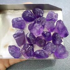 20 Piece Purple Amethyst Raw Size 16-20 MM Rough Crystal For Jewelry
