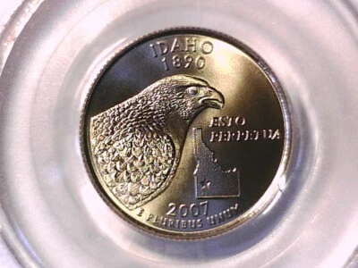 2007 P Washington Idaho State Quarter PCGS MS 68 Satin Finish 13329709 - Image 1 of 3