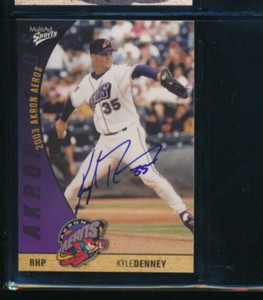 2003 Multi-Ad #35 Kyle Denney Akron Aeros Signed Autograph (DO1) swsw6