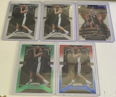 Keldon Johnson 2019 Panini Prizm & Select Concourse Rookie RC Spurs Lot (5) RL01 - Image 1 of 2