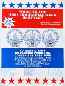1981 Reagan Bush Inaugural Gala Hugh Poster - Frank Sinatra Producer - Picture 1 of 1