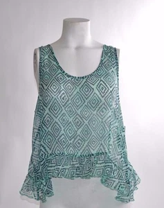 NUEVO CON ETIQUETAS CAMISETA SIN MANGAS PARA MUJER VOLCOM DEFORMADA $45 S Sea cuchara cuello entrecruzado espalda - Imagen 1 de 3