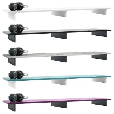 TV Aufsatz Fernsehkonsole Monitor Erhöhung Ständer Game - Hochglanz & Naturtöne - Bild 1 von 4