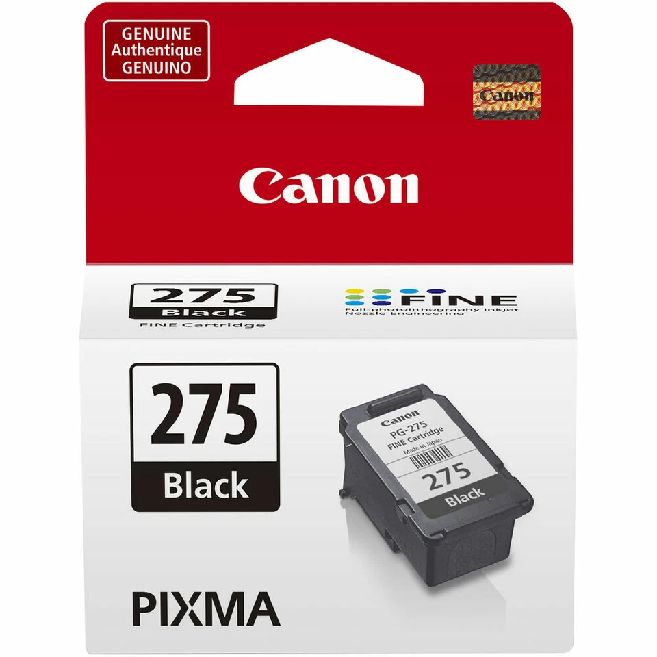 Cartucho de tinta negra Canon PG-275 para impresora inalámbrica todo en uno PIXMA TS3520 Foto 1 de 1