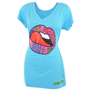 Fiesta Rock LMFAO Ropa Todas las Niñas Maquillaje Damas Mujeres Cuello en V Camiseta XLarge - Imagen 1 de 1