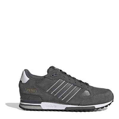 adidas Originals Men's ZX 750 Trainers in Grey / White / Gold Shoes New Genuine - Image 1 of 4