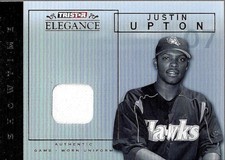 JUSTIN UPTON 2007 TRISTAR ELEGANCE SHOWTIME WORN JERSEY - ROOKIE