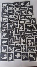 animal theme stencils for etching on glass craft / hobby / pig swan meerkat duck