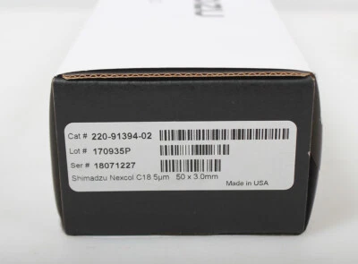 NUEVO Shimadzu Nexcol HPLC Columna C18 3.0x50mm 5μm 220-91394-02 + Garantía Foto 1 de 3
