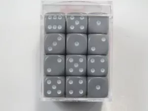 NEW Dice Cube Set of 36 D6 (12mm) - Opaque Gray - Picture 1 of 2