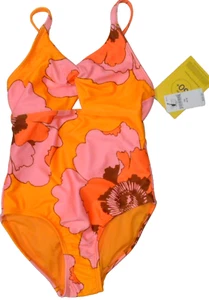 Gap Kids Girls XS 4/5 Swimsuit Swim Shop One PC Orange Floral NWT - Picture 1 of 2