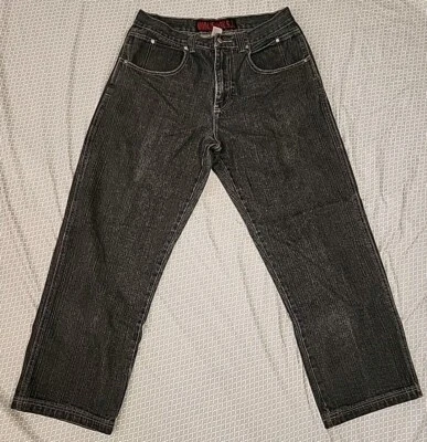 Wide Leg Oversized MODA Jeans USA Dark Wash Baggy Sagging Skater Emo Goth Sag - Image 1 of 4