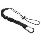 Tool Lanyard with D Hook, 24 Inch Safety Tool Leash 1 Inch Width, Black