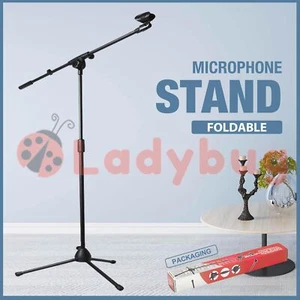 Telescopic Boom Microphone Stand Adjustable Mic Holder Tripod - Picture 1 of 8