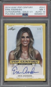 2014 Leaf Pop Century Gold #EA1 Erin Andrews 1/1 Autograph PSA DNA 7 10 Auto - Picture 1 of 2