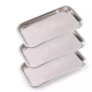 3 Pack Professional Medical Surgical Stainless Steel Dental Procedure Tray Thic - Picture 1 of 12