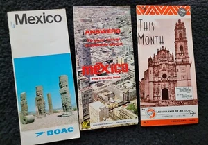 MEXICO Vintage Travel Guides - 1960's Mexico Airline Holiday Guides B.O.A.C. - Picture 1 of 18