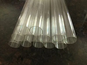 5/8" x 20" Clear Plastic Tubes Packing Storage/Shipping Qty of 12 - Picture 1 of 7