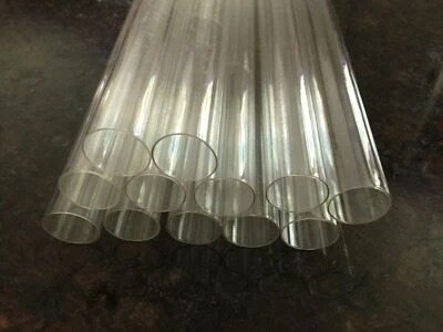 Tubos de plástico transparente de 5/8" x 20" embalaje almacenamiento/envío cantidad de 325 tubos Foto 1 de 4