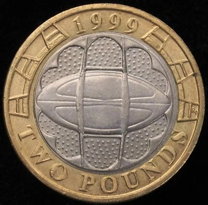 GB £2 Two Pounds 1999 Rugby World Cup (GLIC-004D) - Bild 1 von 2