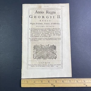 British Navy Court Martial At Sea Act Original Antique c1745 Legal Document - Picture 1 of 10