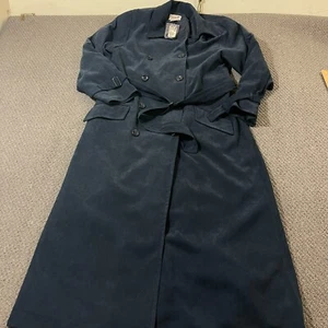 Imagio trench coat donna taglia 6 blu navy doppiopetto colletto manica lunga nuovo con etichetta - Foto 1 di 7