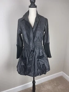 Yichong Ladies Women’s Princess Black Coat Sz SM Victorian Flare Skirted Jacket - Bild 1 von 13