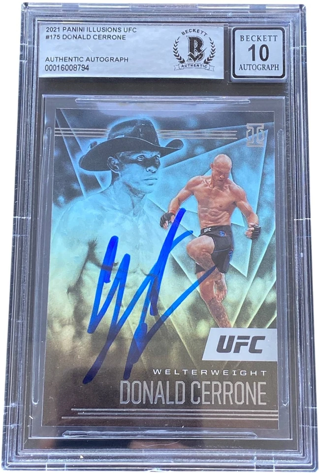 DONALD CERRONE SIGNED 2021 CHRONICLES ILLUSIONS UFC CARD #175 BAS AUTO 10  - Image 1 of 1