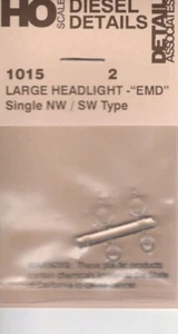 HO Scale Detail Associates 1015 Large Headlight - "EMD" Single NW/SW Type 2 Pkg - Picture 1 of 1