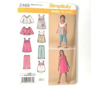 Simplicity Sewing Pattern 2469 Child’s Dress Top Capri Pants & Jacket 3-6 Uncut - Picture 1 of 4