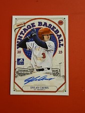 ⚾️ DYLAN CREWS ROOKIE AUTO 2022 Onyx Vintage Extended Auto Blue Ink #VADC Auto