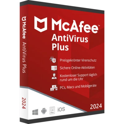 McAfee Antivirus Plus 2025 | 1/ 3/ 5/ 10 Geräte 1-3 Jahre | Neu | Blitzversand - Bild 1 von 2