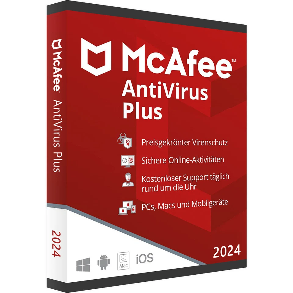 McAfee Antivirus Plus 2025 | 1/ 3/ 5/ 10 Geräte 1-3 Jahre | Neu | Blitzversand - Bild 1 von 2