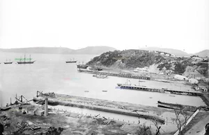 Port Chalmers, South Island, New Zealand - The loading dock  in  1881 - Foto 1 di 1