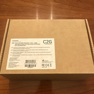 Cables 2 Go 30018 Dual HDMI HDBASET VGA 3.5 Over Cat Switching Extender TX. New! - Image 1 of 4