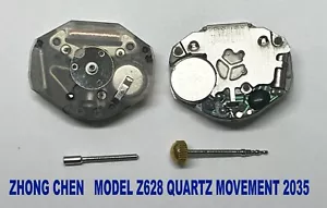 Orologio Movimento Quarzo Zhong Chen Z628 Riparazione Parti NUOVO con corona stelo 2035 - Foto 1 di 2