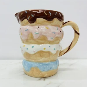 Ceramic DONUT MEASURING CUP Stacked Frosting Sprinkles Decor like Food Stool NEW - Picture 1 of 4