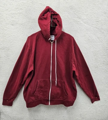 Antigua Sudadera Azul Marino Mujer XXL Roja Mezcla de Algodón Con Capucha Cordón Pullover Calce Foto 1 de 4