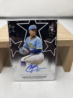2025 Topps Series 1 RC Carlos Rodriguez Auto # 8/10 - Image 1 of 4