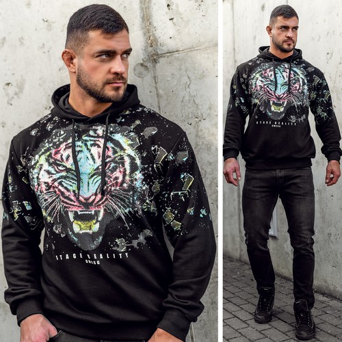 SACAI Felpa con cappuccio pullover con cappuccio pullover uomo stampa motivo uomo stampa bolof