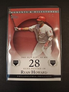 2007 Topps Moments & Milestones Red 1/1 Ryan Howard #90 Phillies
