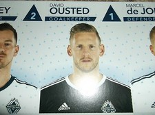 2017 DAVID OUSTED VANCOUVER WHITECAPS MSL SINGLE PLAYER CARD 