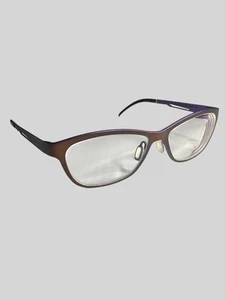 Montatura per occhiali Orggreen TWIGGY 395 marrone opaco/viola titanio fatta a mano Giappone - Foto 1 di 10