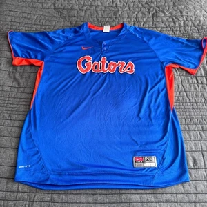 Vintage Nike Florida Gators Baseball Jersey Adult X-Large Blue Orange Stitched - Picture 1 of 10