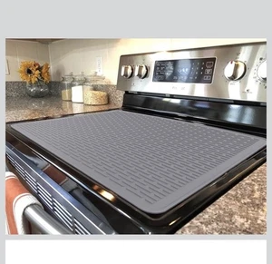 Herdplatte Abdeckung für Elektroherd (28 x 20 Zoll) Silikon Grau für Glasstop Neu - Bild 1 von 13