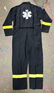 Reflective Aramid Nomex EMS Coveralls IIIA Blue Zip Front Jumpsuit Size L NWT! - Picture 1 of 15