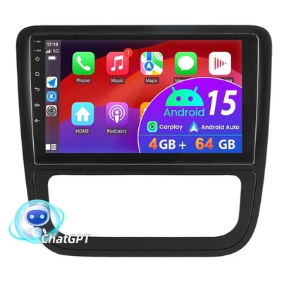 4+64GB Für VW Scirocco 137 138 2008-2014 Android 15 Autoradio GPS Nav AI WIFI FM - Bild 1 von 4