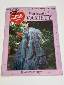 Leisure Arts Variegated Variety Afghans 12 Designs Crochet Pattern Leaflet 2867 - Picture 1 of 7