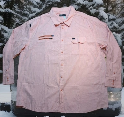 Rocawear Button Up Shirt NEW Big Tall Men's 6X Long Sleeve Dress Hip Hop Orange - Image 1 of 4