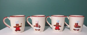 WILLIAMS-SONOMA - New (Other) Set of Four GINGERBREAD CHEF MUGS - 4 1/4" High - Picture 1 of 15